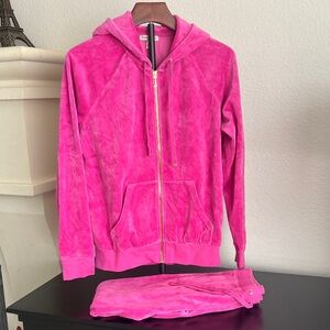 Juicy Couture Velour Hoodie S and Pants XS Set (oversized top and jogger bottom)